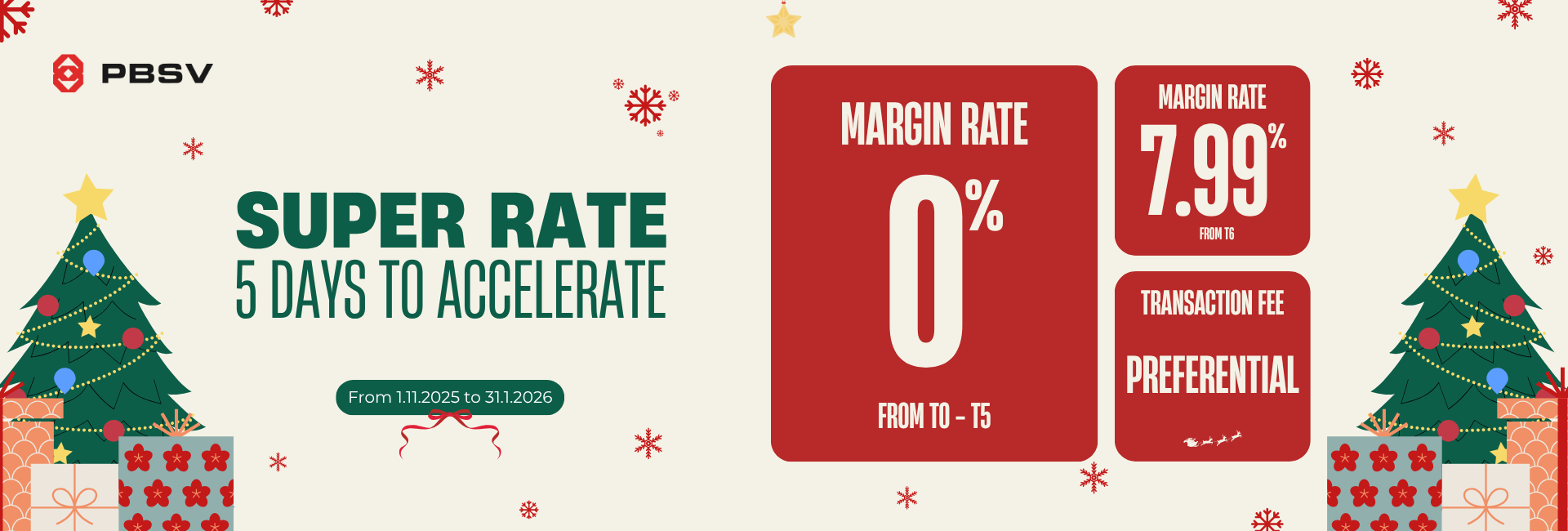 banner THÔNG BÁO TRIỂN KHAI CHƯƠNG TRÌNH ƯU ĐÃI “ LÃI SUẤT SIÊU SỐC - 5 NGÀY BỨT TỐC”