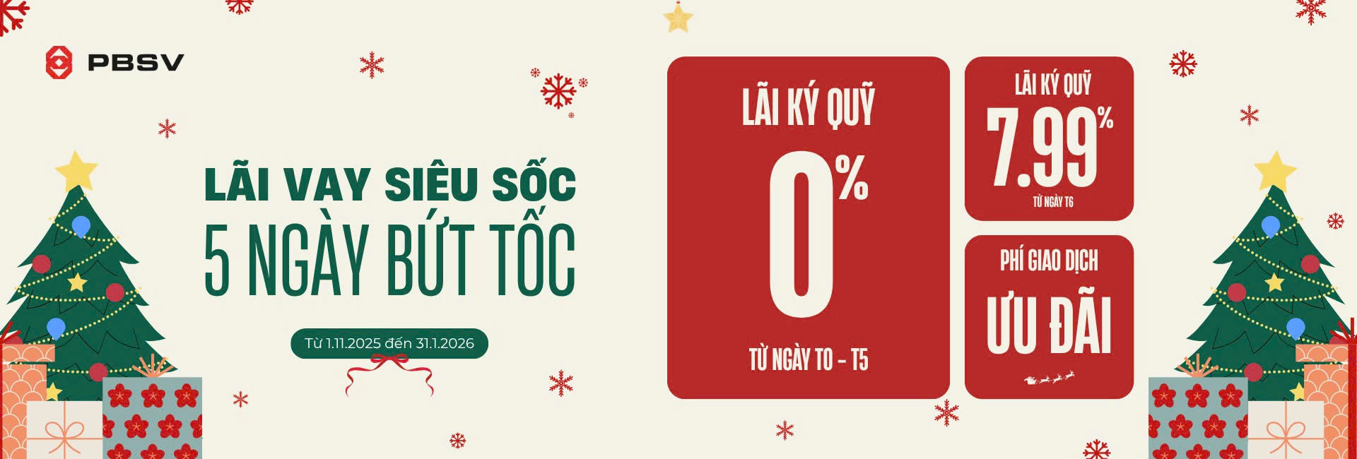 banner THÔNG BÁO TRIỂN KHAI CHƯƠNG TRÌNH ƯU ĐÃI “ LÃI SUẤT SIÊU SỐC - 5 NGÀY BỨT TỐC”